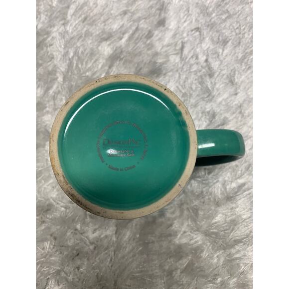 Warm Wishes Green Blue Gingham Check Plaid Mitten Winter Coffee Mug - Picture 3 of 3